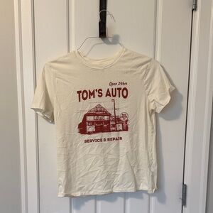 Joe Fresh Cream Tee with Red Graphic